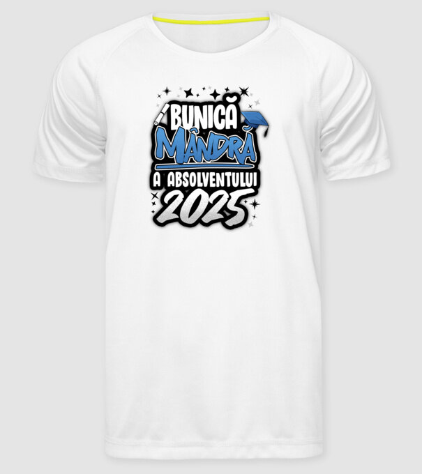 Bunică MÂNDRĂ a absolventului model alb pe tricou