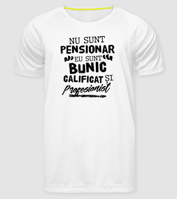Bunicul profesionist model alb pe tricou
