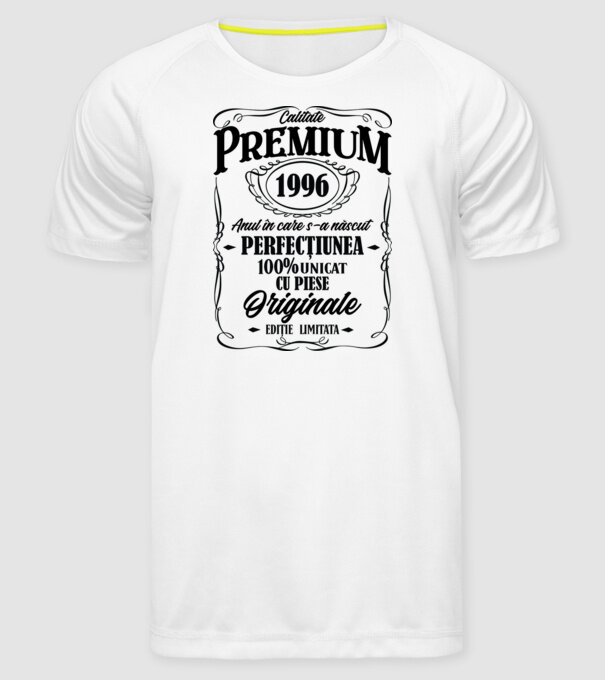 calitate premium -1996 - anul în care s-a născut - perfecțiunea - 100% unicat, cu piese originale, ediție limitată model alb pe tricou