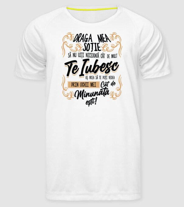 Cât de minunată ești model alb pe tricou