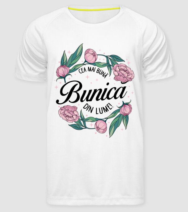 Cea mai bună bunică din lume! model alb pe tricou