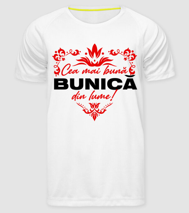Cea mai bună bunică din lume model alb pe tricou