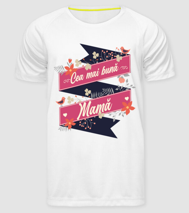 Cea mai bună mamă model alb pe tricou