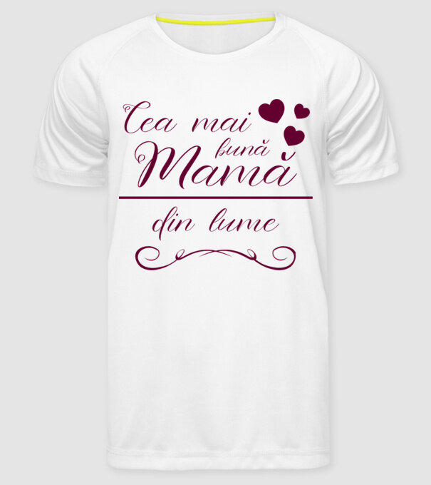 Cea mai bună mamă din lume model alb pe tricou