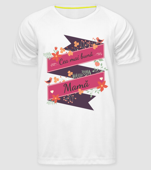 cea mai bună mamă model alb pe tricou