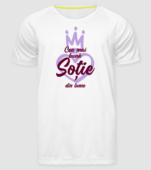Cea mai bună soție din lume model alb pe tricou