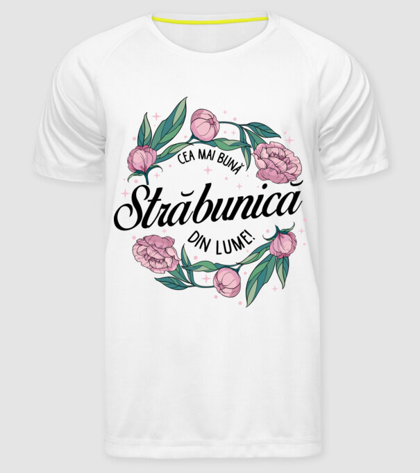 Cea mai bună străbunică din lume! model alb pe tricou