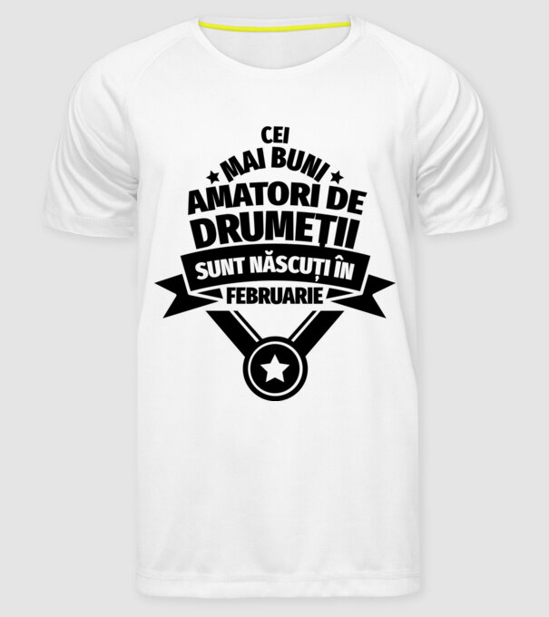 Cei mai buni amatori de drumeții sunt născuți în Februarie model alb pe tricou