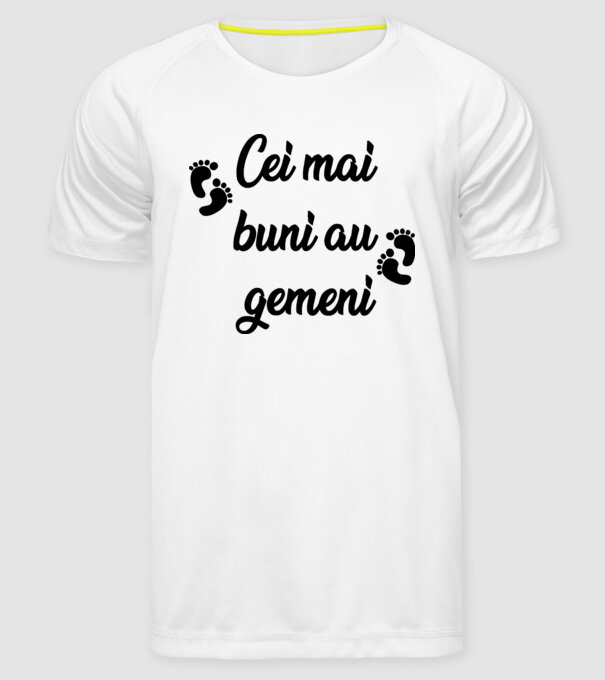 Cei mai buni au gemeni model alb pe tricou