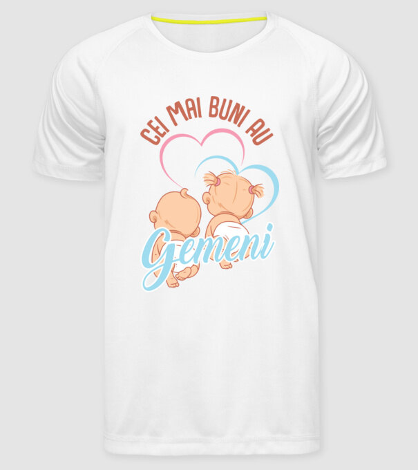 Cei mai buni au gemeni model alb pe tricou