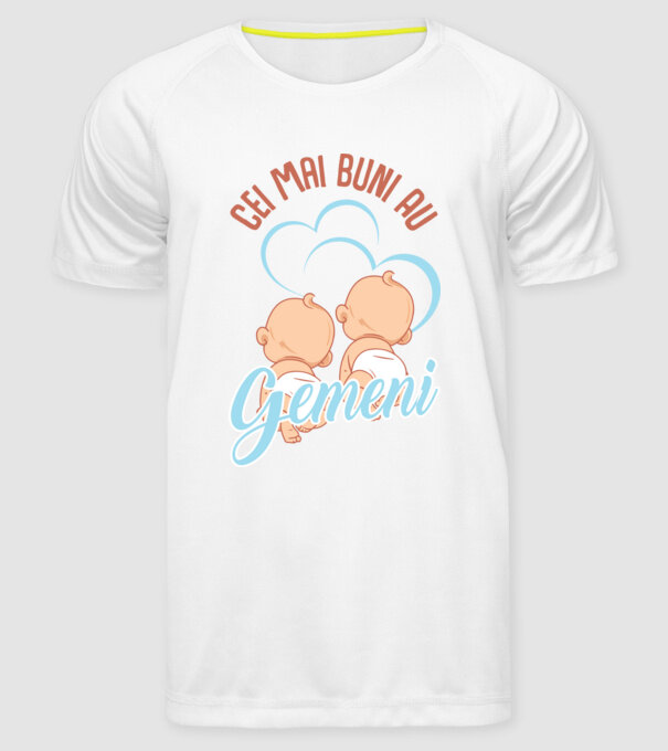 Cei mai buni au gemeni model alb pe tricou