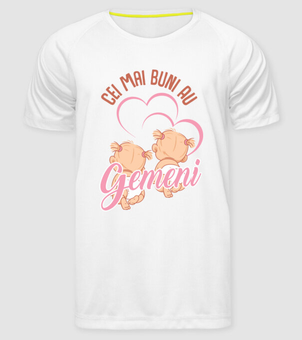 Cei mai buni au gemeni model alb pe tricou