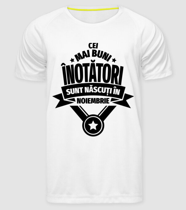 Cei mai buni înotători sunt născuți în Noiembrie model alb pe tricou