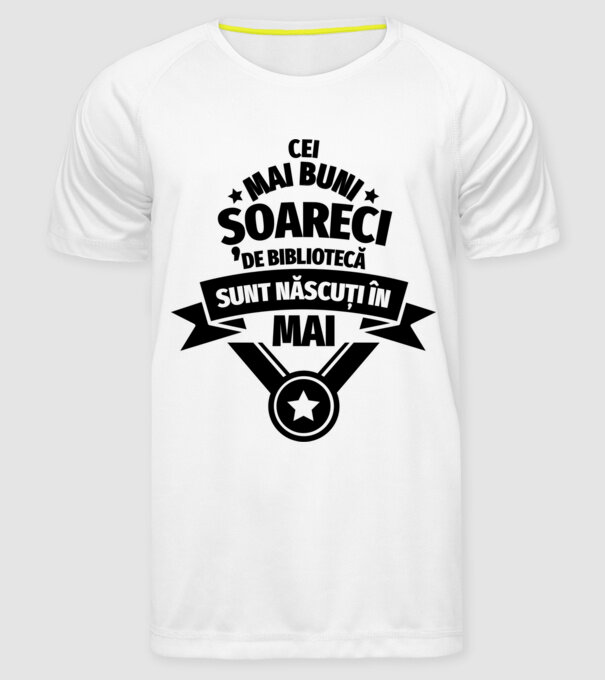 Cei mai buni șoareci de bibliotecă sunt născuți în mai model alb pe tricou
