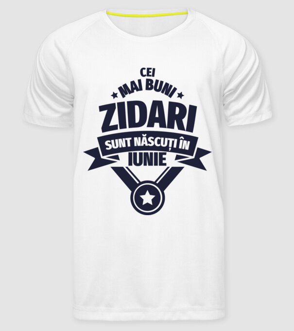 Cei mai buni zidari sunt născuți în Iunie model alb pe tricou