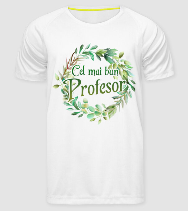 Cel mai bun profesor model alb pe tricou