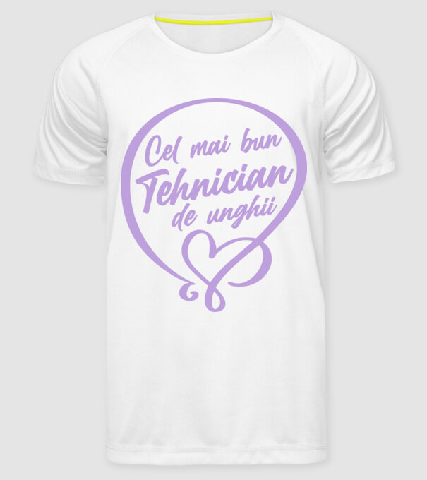 Cel mai bun tehnician de unghii model alb pe tricou