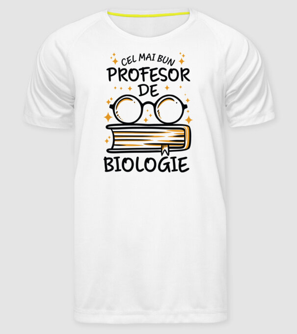 Cel mai profesor biologie model alb pe tricou