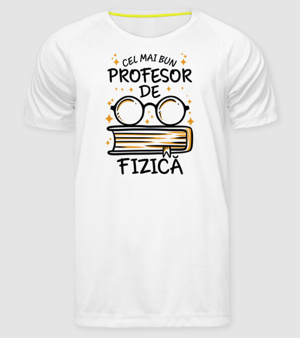 Cel mai profesor fizică model alb pe tricou