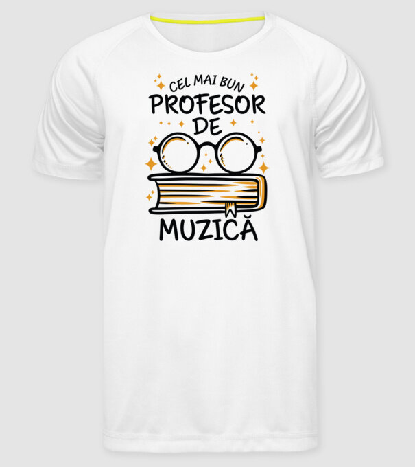 Cel mai profesor muzică model alb pe tricou