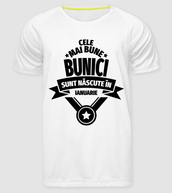 Cele mai bune bunici sunt născute în ianuarie. model alb pe tricou