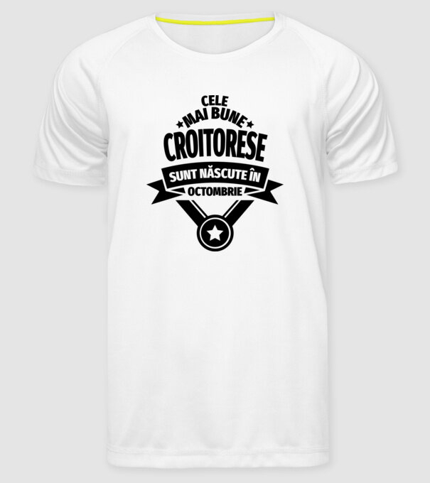 Cele mai bune croitorese sunt născute în octombrie model alb pe tricou