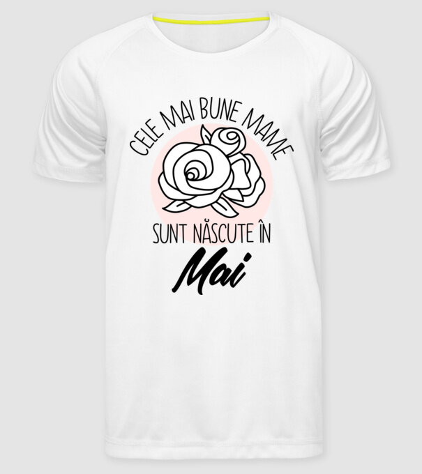 Cele mai bune mame sunt născute în Mai model alb pe tricou