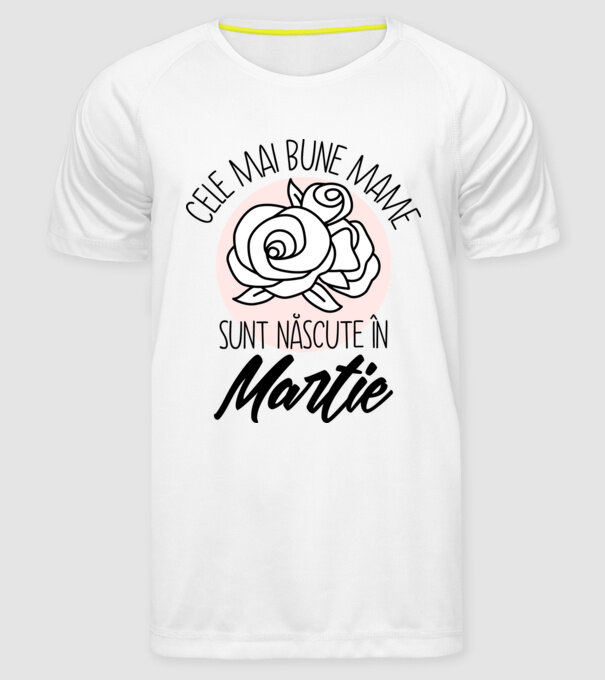 Cele mai bune mame sunt născute în Martie model alb pe tricou