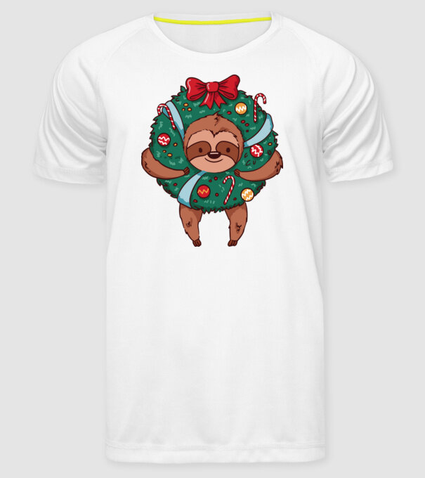 Christmas model alb pe tricou