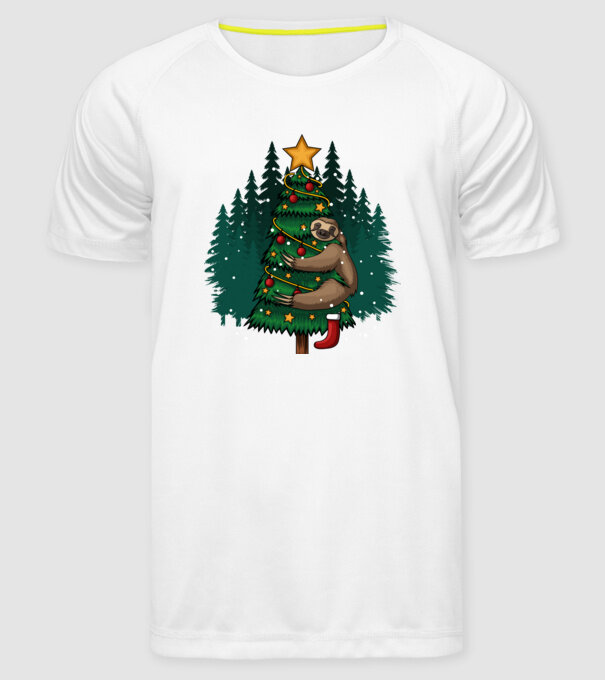 Christmas model alb pe tricou