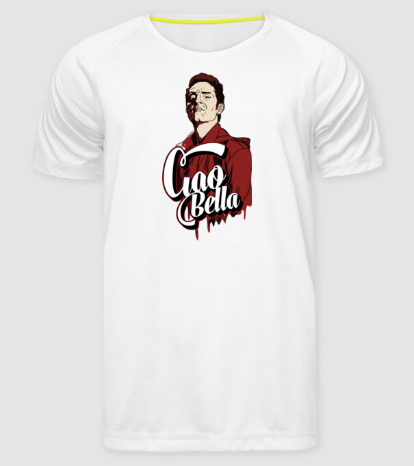 ciao bella berlin model alb pe tricou