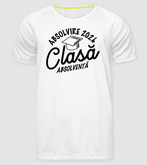 Clasă absolventă model alb pe tricou