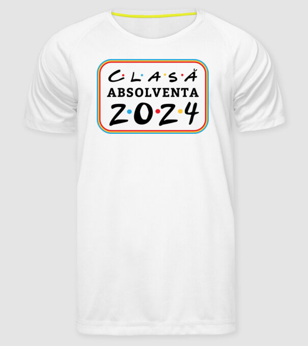 Clasă absolventă friends model alb pe tricou