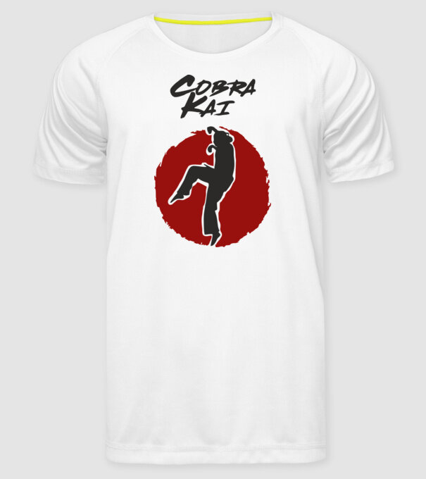 cobra kai larusso model alb pe tricou