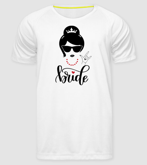 Cool Bride model alb pe tricou