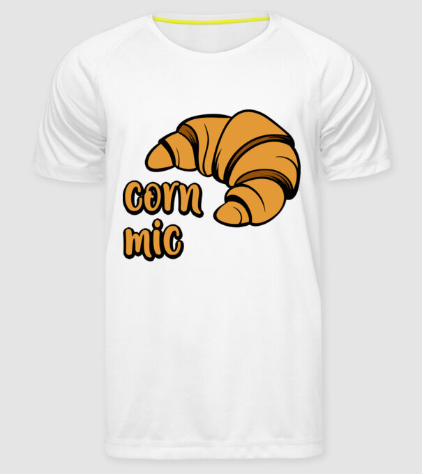 corn mic model alb pe tricou