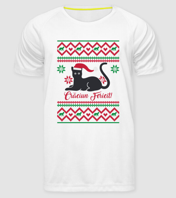 crăciun fericit model alb pe tricou