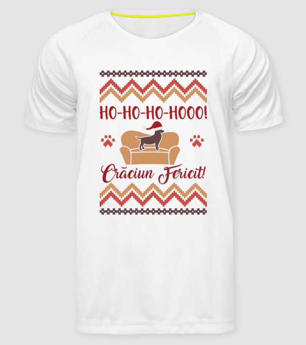 un Crăciun ho-ho-hoo-hoo fericit! model alb pe tricou