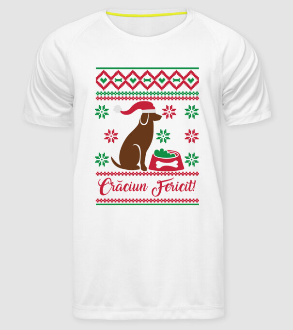 crăciun fericit model alb pe tricou