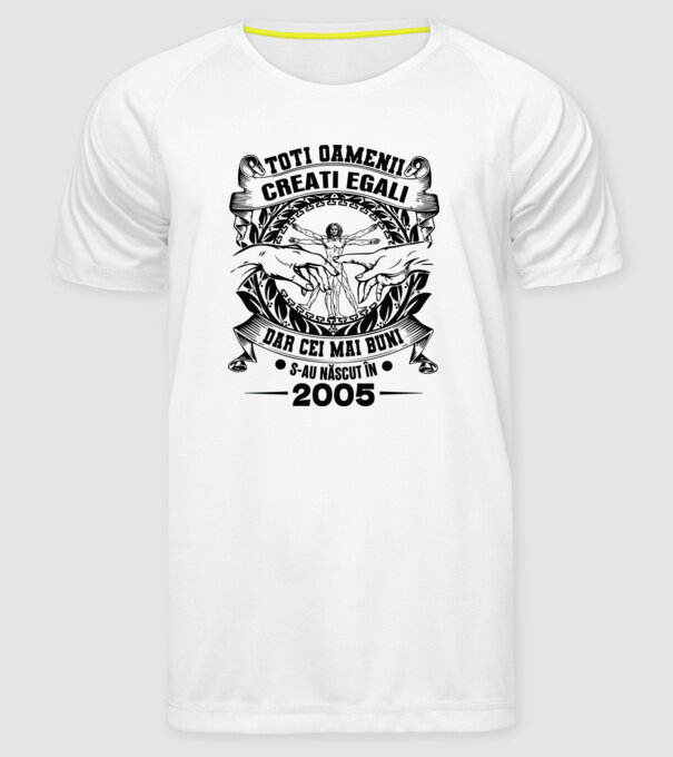 Da Vinci 20 2005 model alb pe tricou