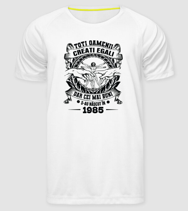 Da Vinci 40 1985 model alb pe tricou