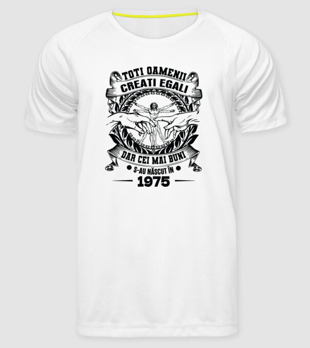 Da Vinci 50 1975 model alb pe tricou