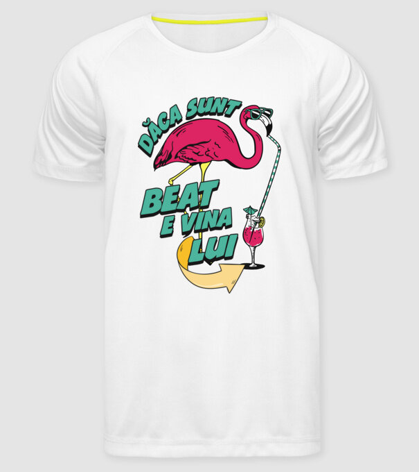 dacă sunt beat, e vina lui model alb pe tricou