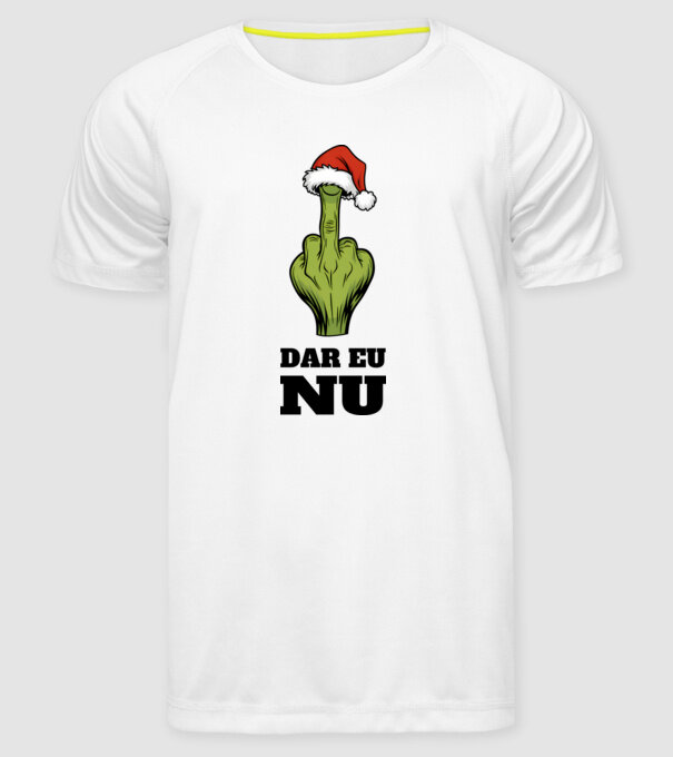 Dar eu NU alb model alb pe tricou