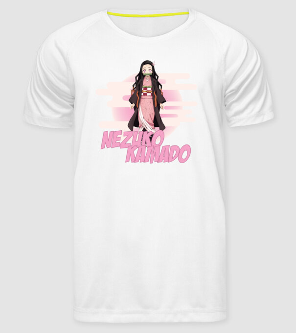 Demon Slayer  Nezuko model alb pe tricou