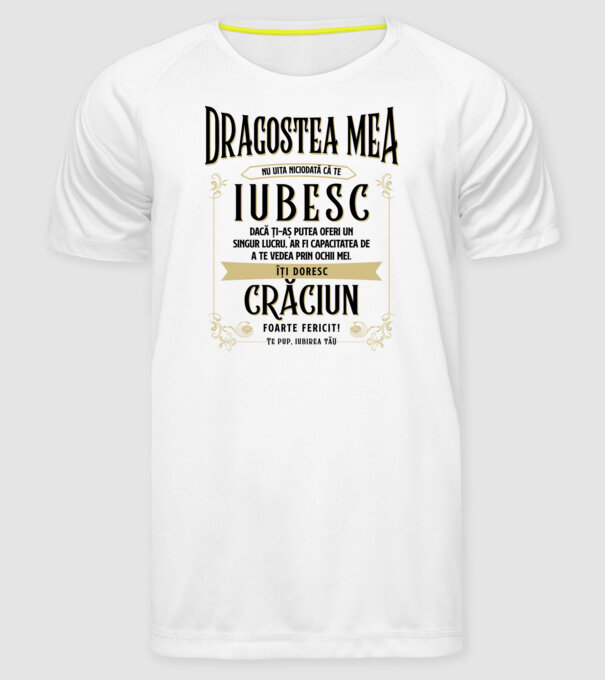 Dragostea mea model alb pe tricou