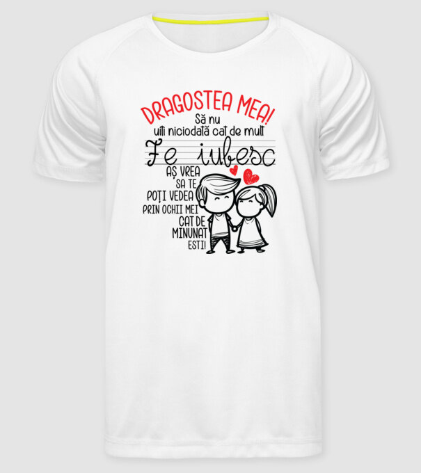 Dragostea mea Cât de minunat ești model alb pe tricou