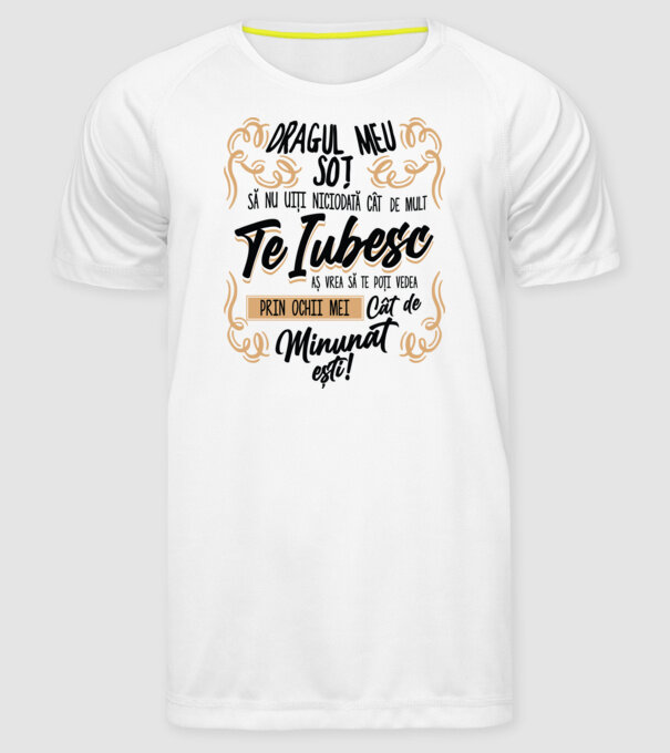 Dragul Mea soț model alb pe tricou
