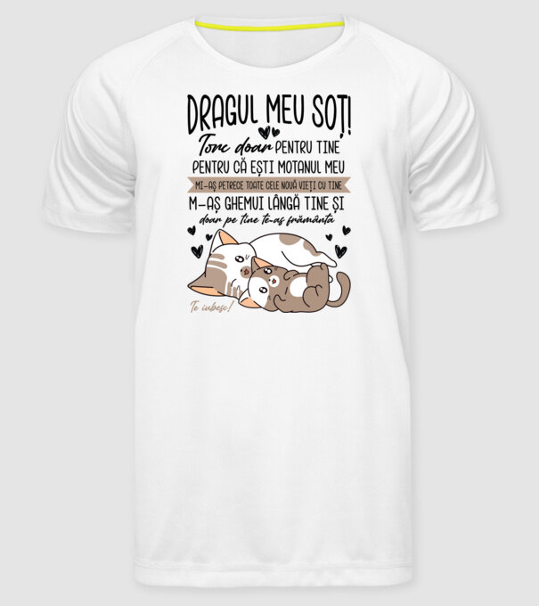 Dragul meu soț! torc doar pentru tine model alb pe tricou