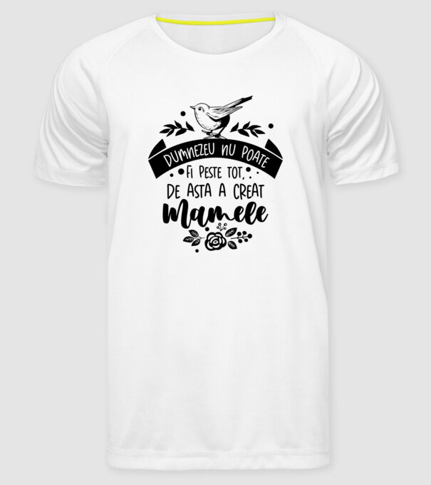Dumnezeu nu poate fi peste tot model alb pe tricou
